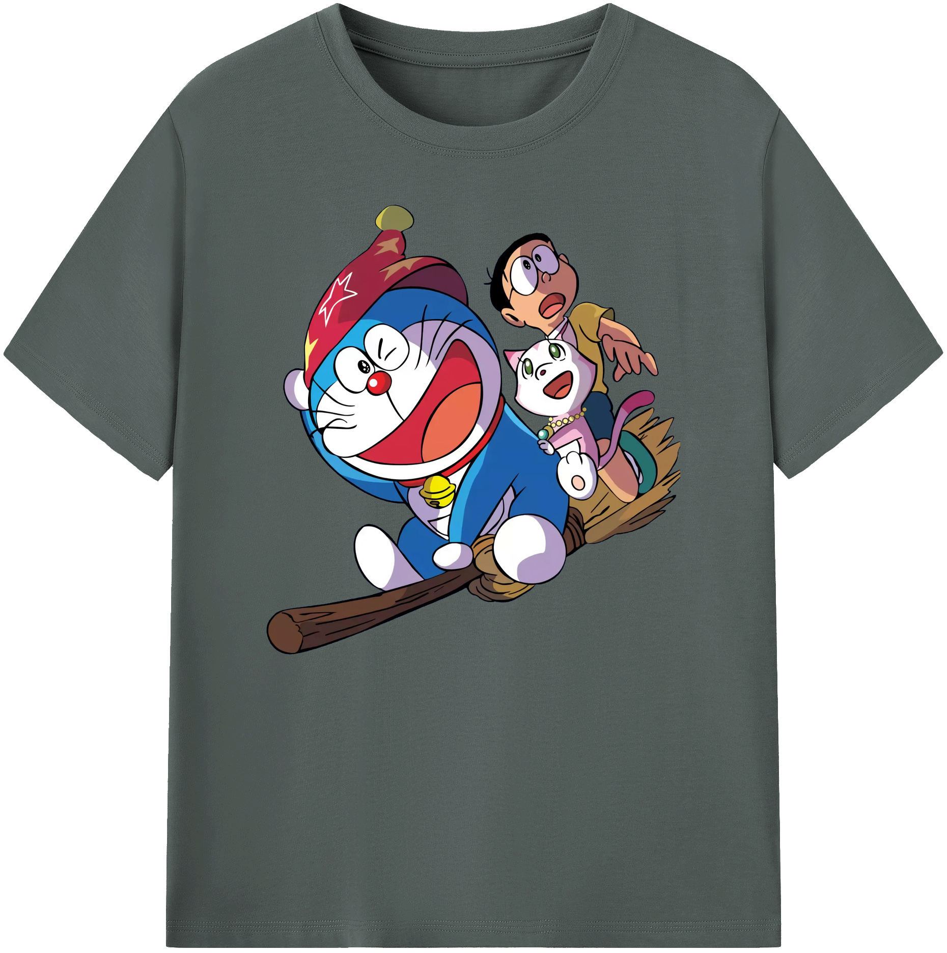 （画像用） ドラえもん Doraemon 綿100％ メンズ半袖Tシャツ｜肌触りやわらか＆通気性